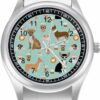 Chihuahua Dogs Cute Mint Coffee Classic Watches 1.jpg