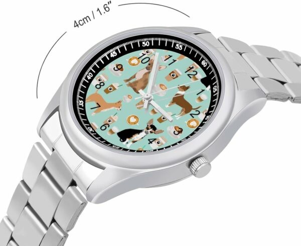 Chihuahua Dogs Cute Mint Coffee Classic Watches 2.jpg