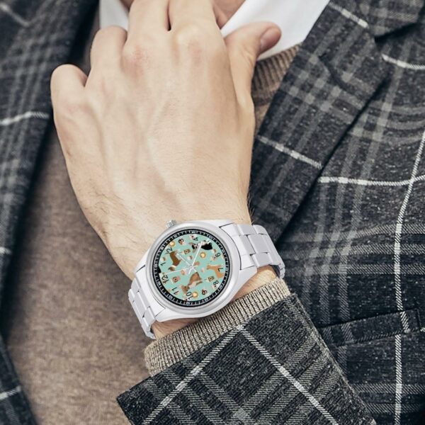 Chihuahua Dogs Cute Mint Coffee Classic Watches 4.jpg