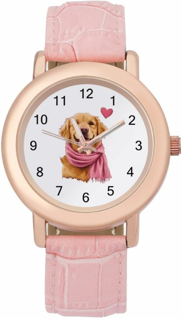 Warm Golden Retriever Dog Watch Pink 1.jpg